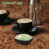 Didiseaon 2pcs Leaf Shaped Ceramic Spoon Holder Utensil Rest for