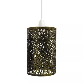 LEDSone Industrial Style Metal Cage Easy Fit Wire cage Lampshade for Indoor Pendant Lights Lights Shade for Dining Room Bedroom Loft Hallway (Brushed Brass 4)