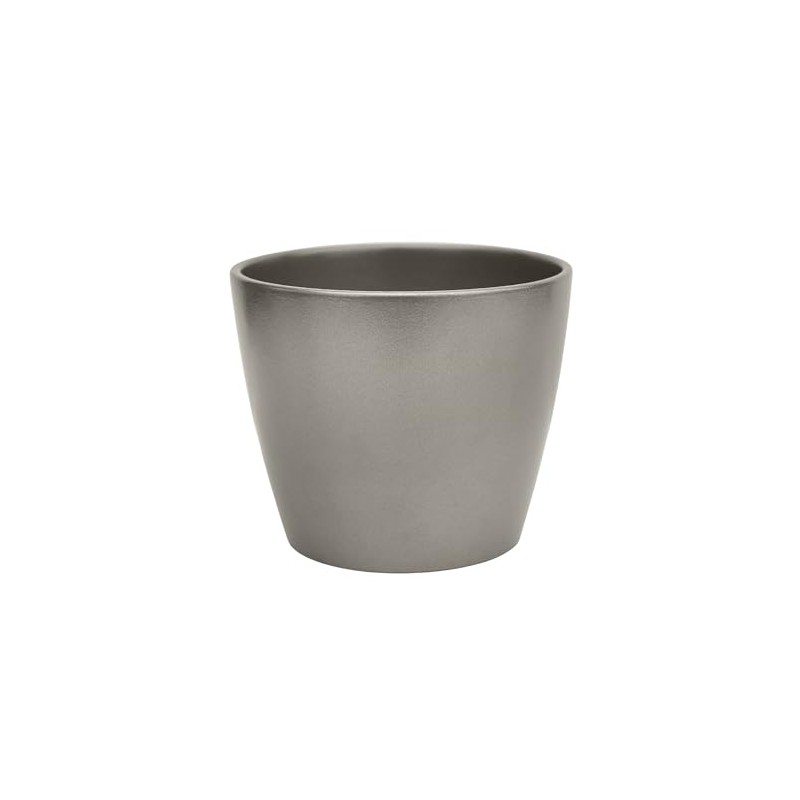 Ivyline Planter, Ceramic, Silver, 13 x 14.5cm