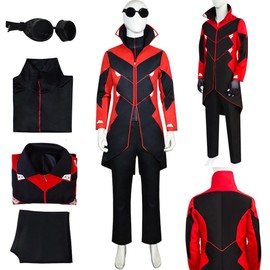 ADSUJUD Eggman Cosplay Outfit Eggman Cosplay Jacket Uniform Full Set Suit for Men (A, L)