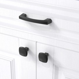 KNOKLOCK 10 Pack 3 Inch(76mm) Kitchen Cabinet Handles Matte Black Cabinet Pulls Kitchen Cabinet Hardware Drawer Pulls for Dresser Cupboard Wardrobe