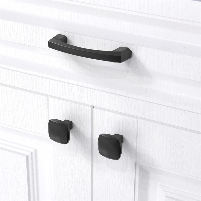 KNOKLOCK 10 Pack 3 Inch(76mm) Kitchen Cabinet Handles Matte Black