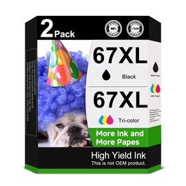 Skyink Remanufactured Ink Cartridge Replacement for HP Ink 67XL 67 XL (Black Color Combo) Works with 2700 2700e 2752 2752e 2742 2755 4100 4100e 4152 4155e 6000 6055 6400 6458 6458e 6455e Printer hp67