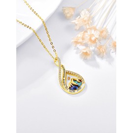 Zhi Kexin Mustard Seed Mountain Necklace for Women Gold Plated 925 Sterling Silver Your Faith Can Move Mountains Pendant Christian Jewelry Gifts