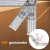 3PCS Clear Goniometers, Plastic Protractor Angle Finder, Angle Ruler with