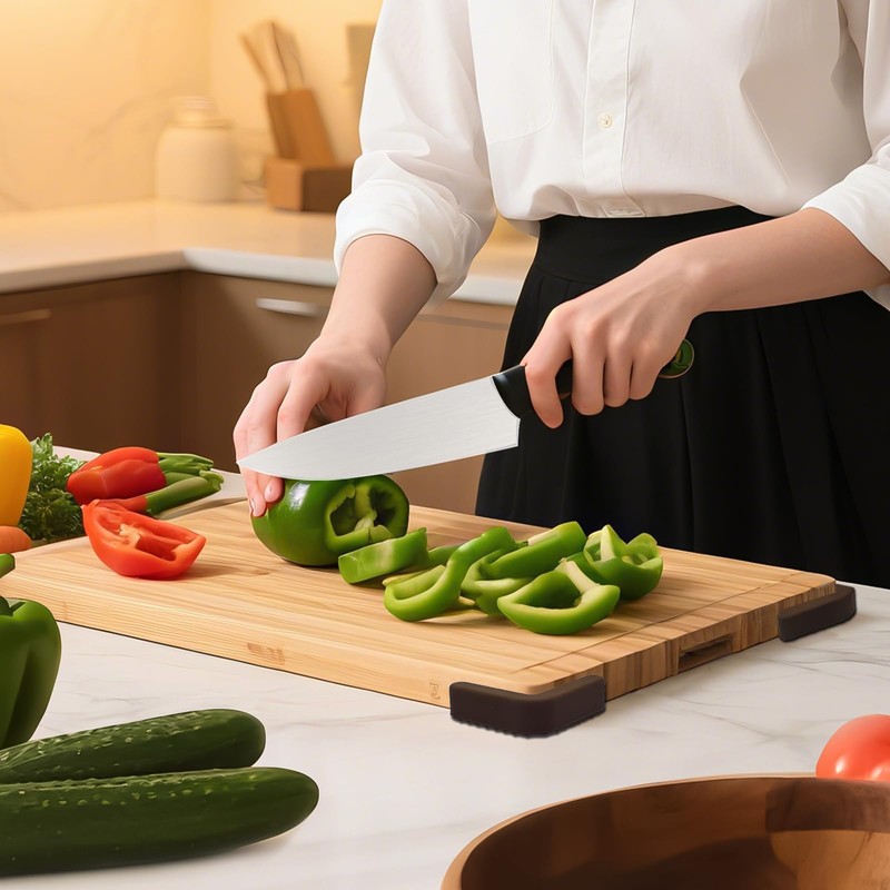 4 Pcs Silicone Non-Slip Cutting Board Feet, Shock-Absorbent Cutting Board