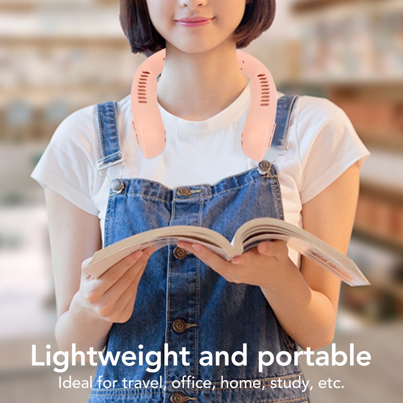 Portable Neck Fan 3 Speeds Adjustable Low Noise Rechargeable Hands