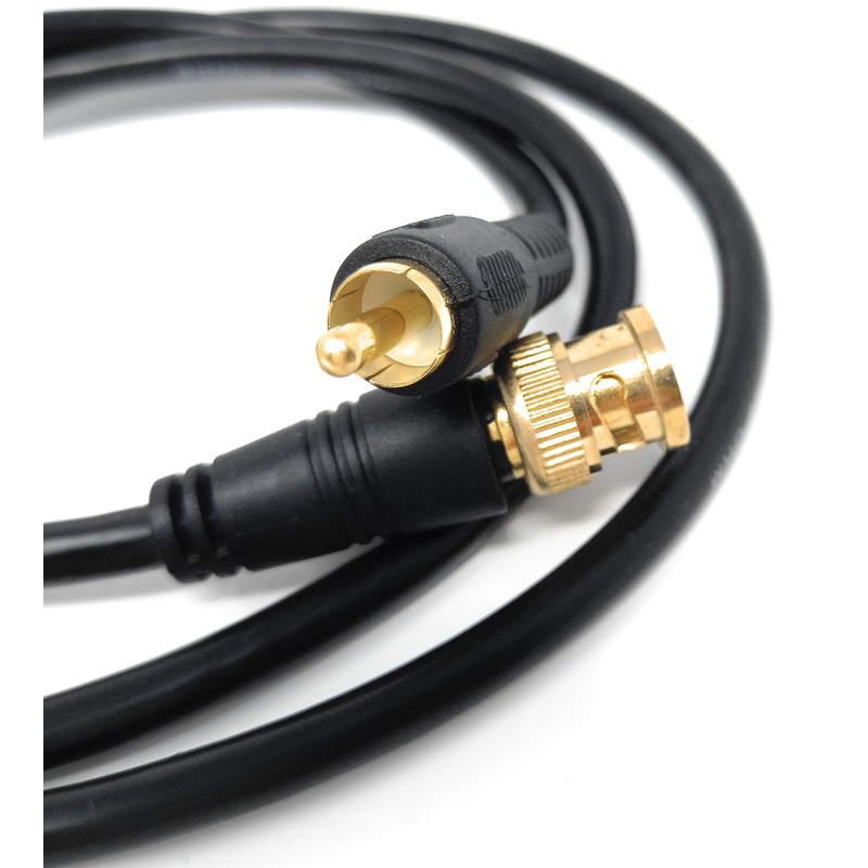 DRUT 1m BNC to RCA Phono Plug CCTV Cameras Coax
