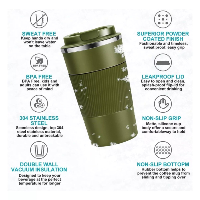 StarFly Vaso Termico De Café Portátil Taza De Viaje Al