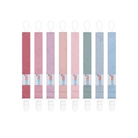 ALVABABY Neutral Pacifier Clips 8 Pack Binky Paci Clip Holder Leashes for Baby Boys Girls 8DP10-DA