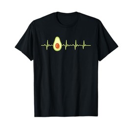 Avocado Heartbeat Funny EKG Vegan Best Gift Men Women Kids T-Shirt