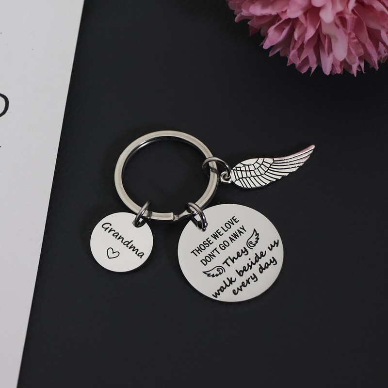Eilygen Sympathy Gifts Those We Love Don't Go Away Keychain