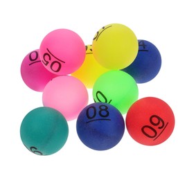 MUSISALY Tennis Balls Numbers 1-20 Small Numbered Balls Colorful Pong Balls for Group Games