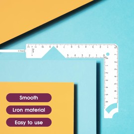 ZEYIYER Book Cover Guide 5 in 1 Bookbinding Tools, Metal Book Binding Kit, Bookbinding Ruler for Making Book Cover,Journal, Planner,Calender Covers Out of Chipboard