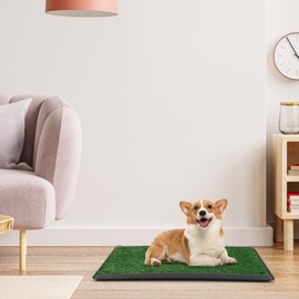 Sardoxx Dog Potty Portable Indoor Outdoor Pet Potty Training Pee Dog Grass Pad Pet Toilet W/Urine Pad 30” x 20”