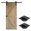 Geesatis 2 Pcs Recessed Door Handles Finger Pulls Handles Cabinet