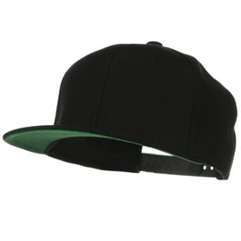Flexfit Wool Blend Prostyle Snapback Cap - Black, XX-Large