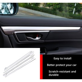 KELEIMAI Car Accessories Fit for Honda CR-V CRV 2017-2022 Interior Door Panel Stripe Cover Automobile Door Moulding Decoration Trim (Matte Silver) ABS 4 PCS