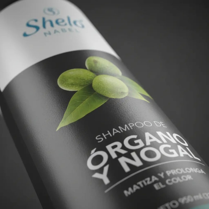 Shampoo Órgano Nogal 950ml Matiza Color Shelo Nabel