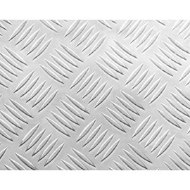 3003 Bright Aluminum 5-Bar Tread - .100 x 48 x 24