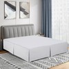 Cathay Home Falda de Cama Plisada de Microfibra de Doble