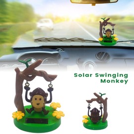 Cute Solar Monkey Swinging Animated Bobble Dancer Toy,Kawaii Solar Powered Dancing Monkey Toys, Car Decor Kids Toys Car Home Decoration
