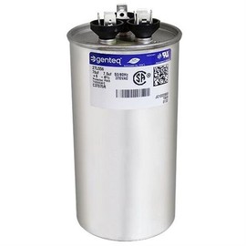 American Standard - 70 + 7.5 uF MFD x 370 VAC Genteq Replacement Dual Capacitor Round # C37075R / 27L556
