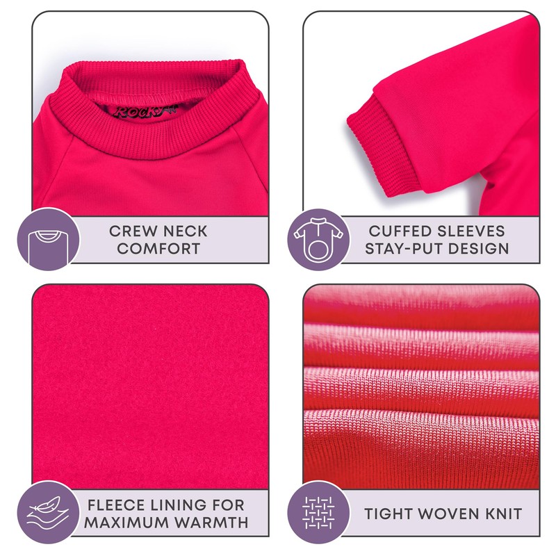 Rocky Thermal Jacket Clothes Fleece Lined Sweater for Dogs, Puppies,