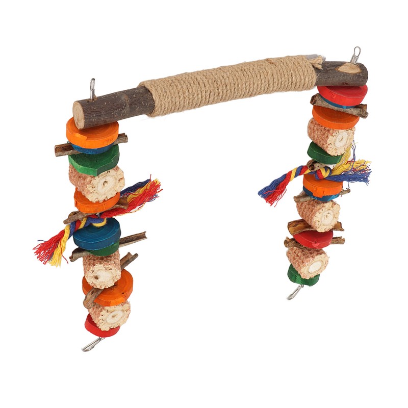 Bird Swing Toy Colorful Beak Grinding Parrot Chewing Perch Toy