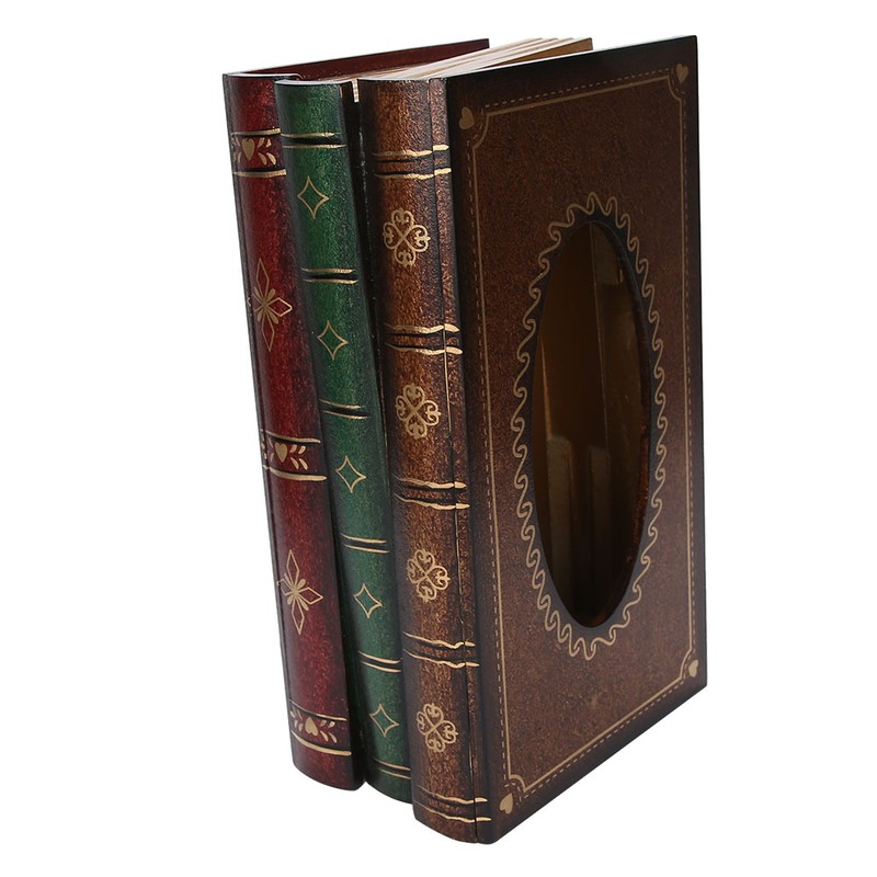 Book Shaped Tissue Box Home Decoration Storage Props Office Ornaments