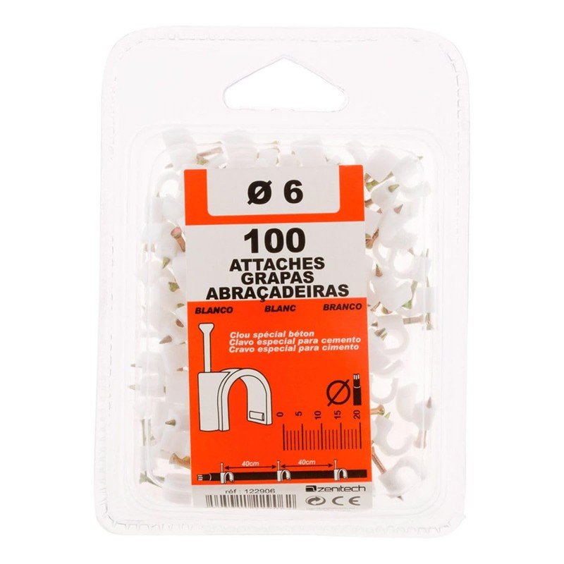 Zenitech – Bag of 100 Cable Clips