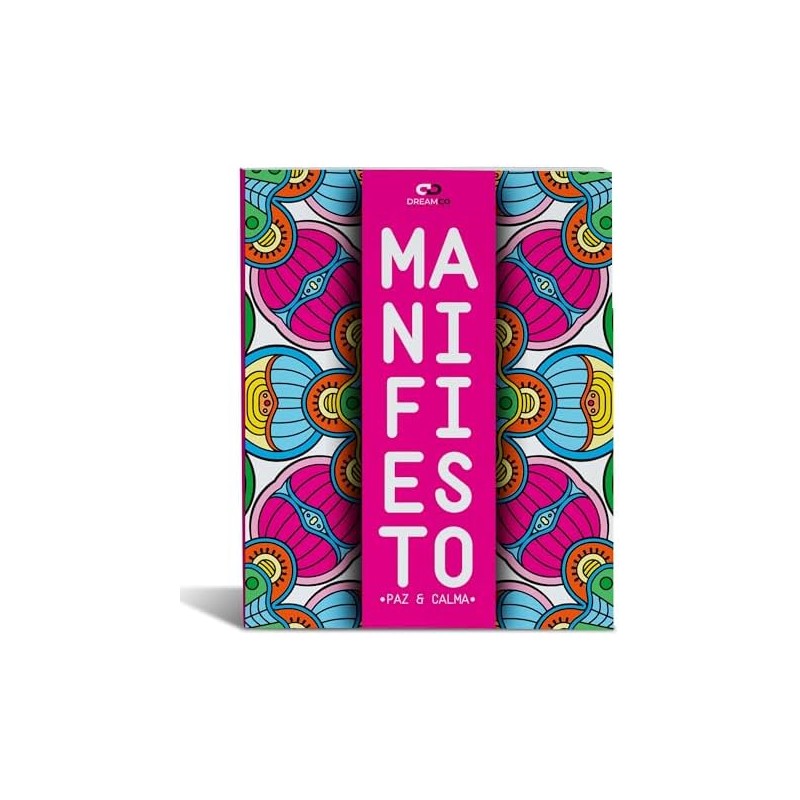 DREAMCO SUPPLIES: Libro Colorear Mandalas Antiestrés - Manifiesto - Paz