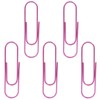 Auvotuis 15Pcs 4 Inch Jumbo Paper Clips, Pink Coated Large