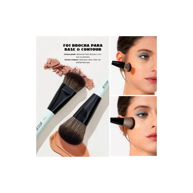 Jessup Kit 2pz Brocha De Maquí De Doble Punta Multiuso,t502