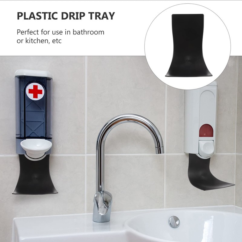 iplusmile 2 Pcs Soap Dispenser Tray Drip Collection Plastic Compact