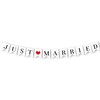 JUST MARRIED Banner Wedding Decorations for Reception Wedding Bunting Photo
