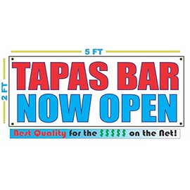 Tapas Bar Now Open 2x5 Banner Sign