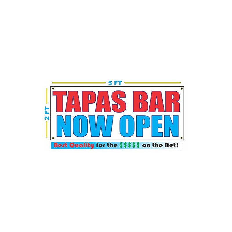 Tapas Bar Now Open 2x5 Banner Sign