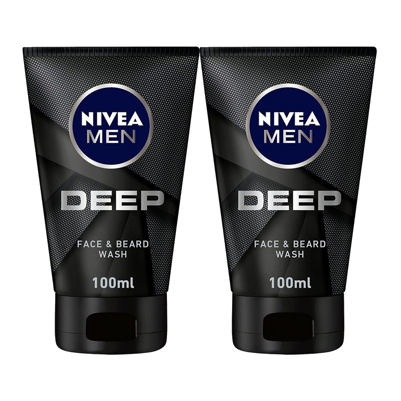 NIVEA- Jabón limpiador profundo para rostro y barba Nivea Men,