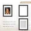 11x14 Solid Wood Picture Frame, Tempered Glass with Mat for