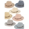 C.C Exclusive Women's Fashion Wide Brim String Trim Band Panama