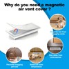 6-Pack White Magnetic Vent Covers 4.7x10.2 Inch - Universal Fit