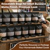 200pcs Black Mylar Bags 8x12 Stand Up Resealable Mylar Bags