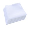 CoCoUSM Solid White Cotton Handkerchiefs for Wedding Party DIY Draw