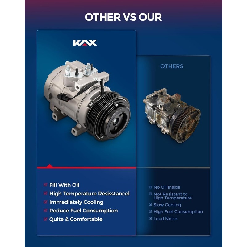 KAX A/C Air Conditioning Compressor Clutch Kit Fits for Impreza