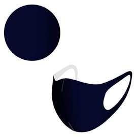 Kids Reusable Washable Bandana Face Mask, Ice Silk Cotton Breathable Safety Mask Protection from Pollution, Navy, 2pcs