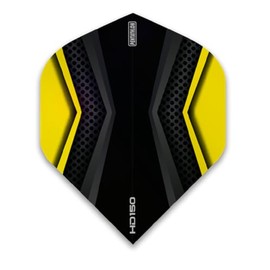 US Darts Pentathlon Yellow/Gold HD150 Standard Shape Dart Flights - 3 Sets (9 Flights) - 150 Micron (Ex-Tough)
