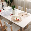 Hosoncovy 4 Pack Decorative Coral Leaf Placemats PVC Placemats Hollow