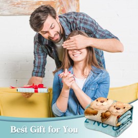 Glydein I Love You Gifts for Her Him, Anniversary Romantic Gifts, Soft Flannel Otter Blanket, Valentines Day Christmas Birthday Present for Girlfriend Boyfriend Wife Husband - 50 x 60 inches