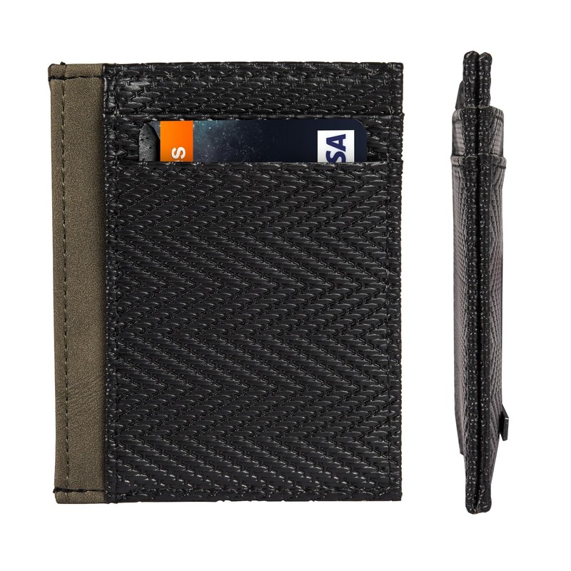 HAMMER ANVIL RFID Blocking Minimalist Front Pocket Wallet Genuine Leather,